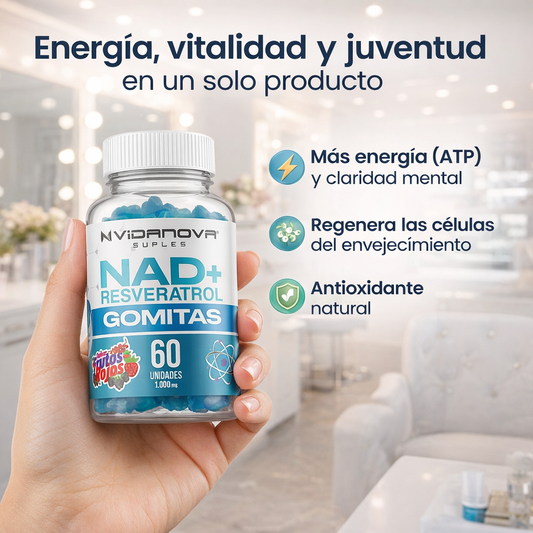 60 GOMITAS NAD+RESVERATROL 1000mg